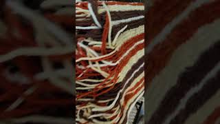 VTG Autumn FALL Striped Afghan Throw fallbedroomdecor falldecorideas vintagedecorunboxing [upl. by Vandyke]