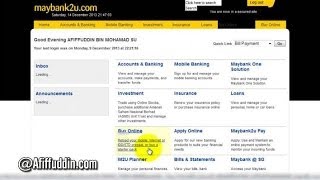 Maybank Check Balance  Cara Semak Baki Akaun Maybank Online [upl. by Ledniahs]