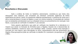 10º EAICTI  Sequências Didáticas para o Ensino de Álgebra [upl. by Nicole692]