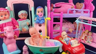 9 Minutes Satisfying with Unboxing Cute Doll Swing ToysBaby Stroller Playset Toys  ASMR [upl. by Siffre]