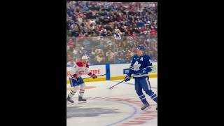 Mitch Marner shows soccer skills hitting puck with his head [upl. by Akinahs]