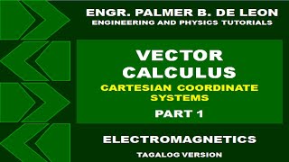 VECTOR CALCULUS CARTESIAN COORDINATE SYSTEM PART 1 ELECTROMAGNETICS TAGALOG VERSION [upl. by Chaunce]