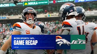 Greg Zuerlein MISSES late goahead field goal Broncos edge Jets at Metlife  Game Recap [upl. by Analos867]