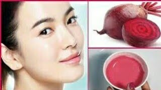 HOW TO GET FAIR PINKISH GLOWING SKINSKIN WHITENING BEETROOT FACE MASKGET FAIR SKIN NATURALLY [upl. by Dodge]