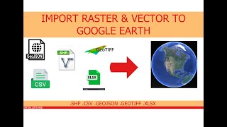 How to Import csv shapefile and tif Raster Vector files into Google Earth Pro [upl. by Yesac95]