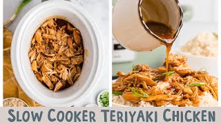 Slow Cooker Teriyaki Chicken SO EASY [upl. by Ithaman]