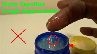 ✅ How To Use Vicks VapoRub Cough Suppressant Review [upl. by Delwin]