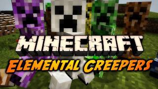 Minecraft Mod Review ELEMENTAL CREEPERS MOD [upl. by Judus]