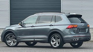 Volkswagen NEW Tiguan Allspace Rline 2022 in 4K Platinum Grey 19 inch Valencia Walk around amp detail [upl. by Soluk499]