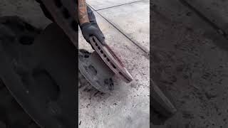 how to remove the brake disc on the rear axle of a volvo brake system brakecheck [upl. by Seidel348]