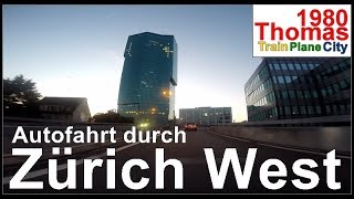 Autofahrt durch Zürich West im Jahr 2014 [upl. by Aisauqal]