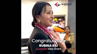 EPlanet Visa Success Stories Rubina Rai [upl. by Ilrebmyk]