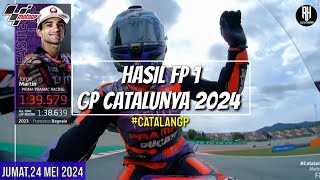 Hasil Motogp Hari iniHasil Latihan Bebas GP Catalunya 2024FP 1 Catalan GPJadwal Motogp 2024 [upl. by Jeraldine]