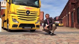 Daimlers self driving lorry  FT Business Notebook [upl. by Bennir]