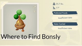 Pokemon Legends Arceus  Where to Find Bonsly [upl. by Mazurek]