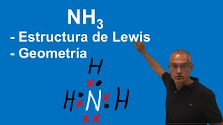 NH3 Estructura de Lewis y geometría [upl. by Adan644]