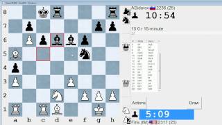 Standard Chess 96 IM Bartholomew vs IM Anatoly Sidorov Albin Countergambit [upl. by Elletnuahc]