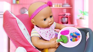 Baby Annabell doll goes shopping at the store Potty training for dolls New toys for the baby doll [upl. by Maitland]