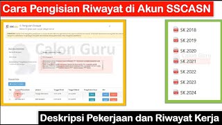 Cara Pengisian Riwayat Pekerjaan di Akun SSCASN Deskripsi Pekerjaan dan Riwayat Kerja Tenaga Honorer [upl. by Sema270]