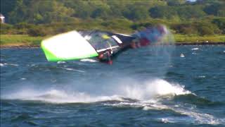 Nick van Ingen sunset windsurfing freestyle session 2018 [upl. by Airyt775]