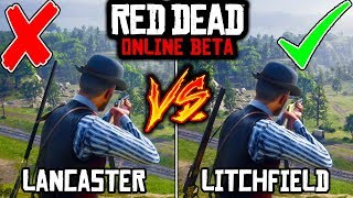 LANCASTER REPEATER vs LITCHFIELD REPEATER RED DEAD ONLINE BEST WEAPON FACE OFF RDR2 Online [upl. by Charmane152]