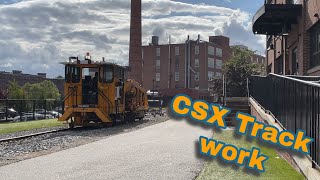 CSX Ballast spreader operating on the former BampM Hillsboro Line [upl. by Liahus]