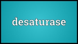 Desaturase Meaning [upl. by Lyontine578]