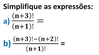 Exercícios  Simplificação de fatorial [upl. by Aciria851]