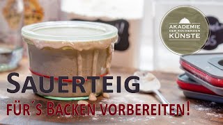 SAUERTEIG auffrischen  SAUERTEIG aufbewahren  SAUERTEIG richtig treibfähig machen [upl. by Miharba]