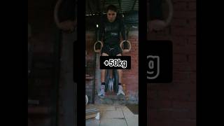 Ring dips y pull ups 50kg [upl. by Rikahs311]