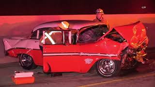 Classic Chevy Destroyed In DUI Crash  COVINA CA 42422 [upl. by Lamarre]