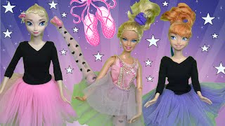 Anna and Elsa Ballet Dance School  Barbie Ballerina Class  Ep 40  Toys In Action [upl. by Wenona]