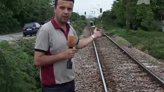 RAILWAYS MACEDONIA TRAIN SKOPJE ZELEZNICKA LISICE NESREKA SO VOZ GORBACOV 412055 MZasf [upl. by Dyke]