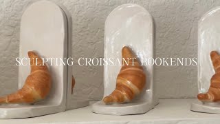 Sculpting ceramic bookends 📕🥐 [upl. by Lancaster]