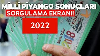 2022 MİLLİ PİYANGO BİLET SORGULAMA [upl. by Mellisa]