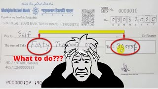 Spelling Mistakes in Bank cheque book writing What to do and How to fixed this [upl. by Tik]