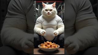 quotFat Cat 🐱 Turns Bodybuilder 💪🏼 and Stuns 😲 cat kitten shorts shortsvideo aistory fyp funny [upl. by Ahsika683]