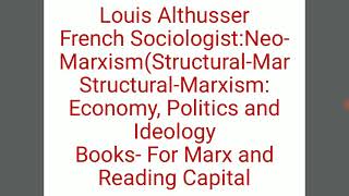 Louis Althusser NeoMarxism [upl. by Philipp964]