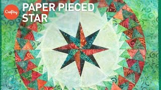 Paper Piecing Stars FPP 8Pointed Star  Quilting Tutorial with Jacqueline de Jonge [upl. by Arrimat]