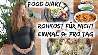 FOOD DIRAY  VEGANE ROHKOST FÜR UNTER 5€ AM TAG  SPARTIPPS [upl. by Brezin368]