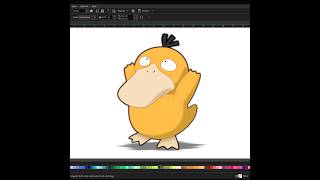 How to Draw PSYDUCK Coreldraw  Drawing shorts [upl. by Onavlis]