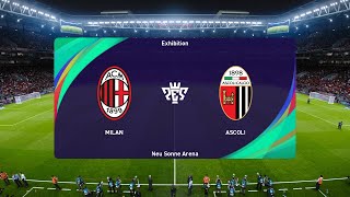 AC Milan Futuro vs Ascoli 14092024 Serie C PES 2021 [upl. by Bernt]