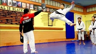 Taekwondo 360 540 600 720 Demonstration amp back flips [upl. by Buyers]