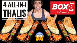 4 Box8 AllIn1 Thali Challenge  Review  Chole Dal Makhni Rajma  Eatclub [upl. by Karub]