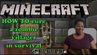 HOW TO cure a zombie villager in survival minecraft zombievillager minermom [upl. by Bullion]