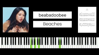 beabadoobee  Beaches BEST PIANO TUTORIAL amp COVER [upl. by Jerrome]