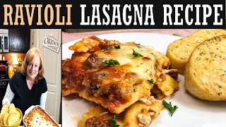 RAVIOLI LASAGNA RECIPE COOK WITH ME LASAGNA CASSEROLE [upl. by Enaud579]