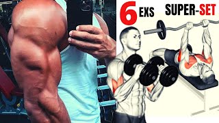 6 BICEPS amp TRICEPS SUPERSET WORKOUT AT GYM  Musculation triceps et biceps en superset [upl. by Colwen]