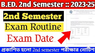 BEd 2nd Semester Exam DateExam Routine PublishedBEd 202325BSAEU [upl. by Lenor]