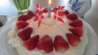 How to Make A Danish Birthday Cake  Dansk Fødselsdagskage  Karen Grete Sings Danish Birthday Song [upl. by Abagael]